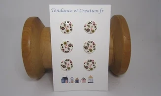 Ronds fleuris 15mm