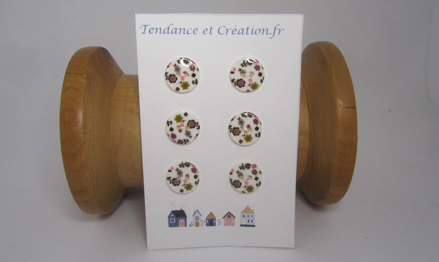 Ronds fleuris 15mm