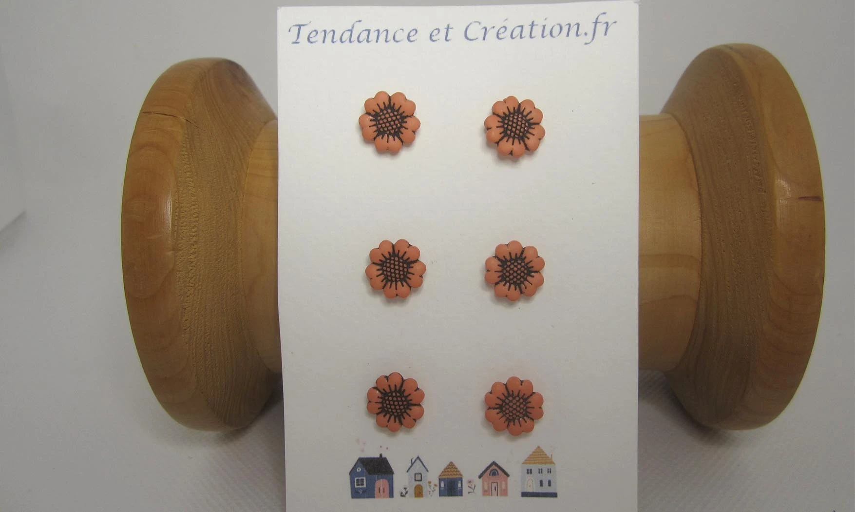 Fleurs roses 12mm