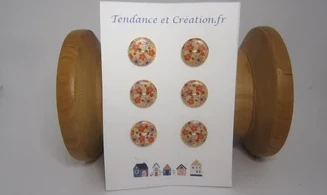 Ronds fleuris 15mm