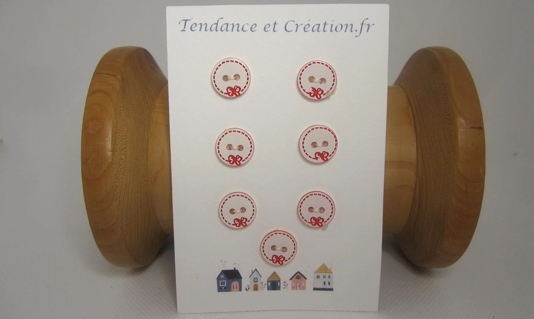 Ronds blanc et rouge 12mm
