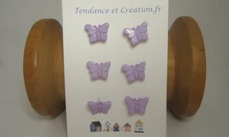 Papillons violets 15mm