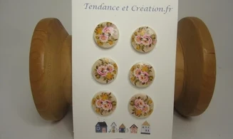 Ronds fleuris 18mm
